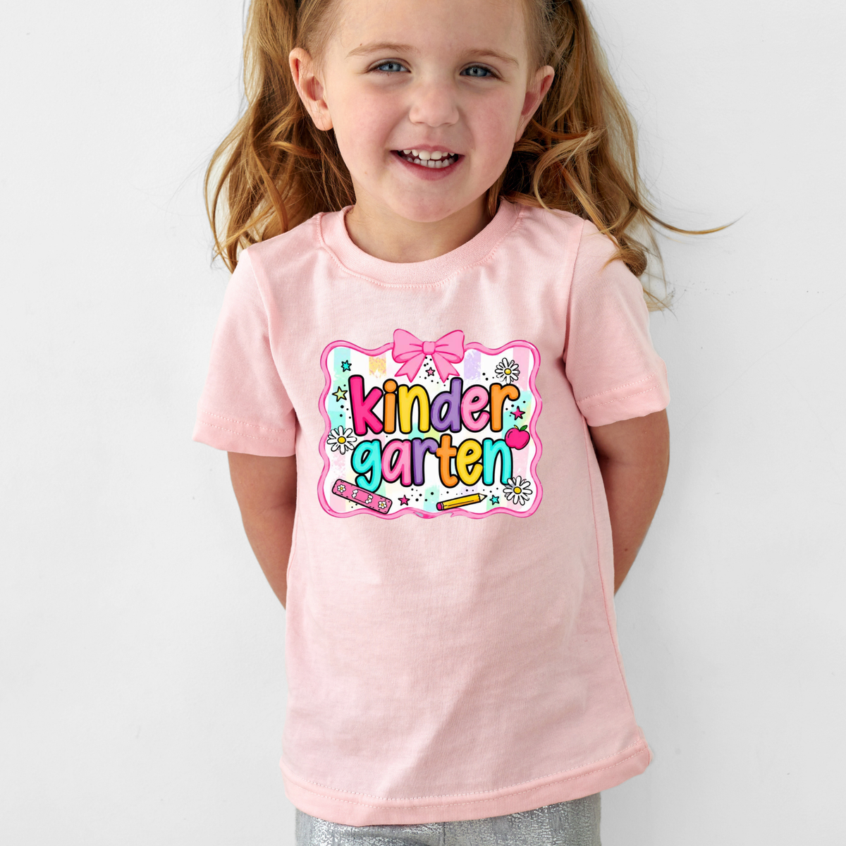 Colorful Grade Level Shirt | First-Day-of-School Bow Tee